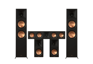 Zestaw Klipsch RP-8000F II RP-500M II RP-504C II Czarne Reference Premiere Kino Domowe 5.0 
