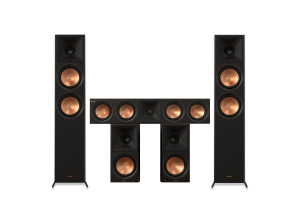 Zestaw Klipsch RP-6000F II RP-500M II RP-504C II Czarne Reference Premiere Kino Domowe 5.0 