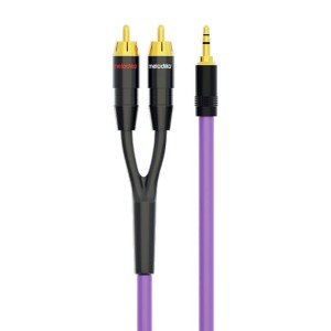 Melodika MDMJ2R60 - 6m Kabel mini jack stereo 3.5mm - 2xRCA Purple Rain