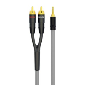 Melodika MDMJ2R60 - 6m Kabel mini jack stereo 3.5mm - 2xRCA Gunmetal Edition