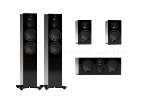 Monitor Audio Silver 300 50 Centre 8G Czarny połysk Zestaw kina domowego 5.0