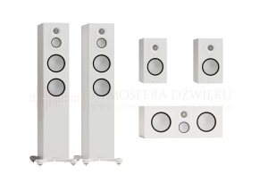 Monitor Audio Silver 300 50 Centre 8G Biała satyna Zestaw kina domowego 5.0